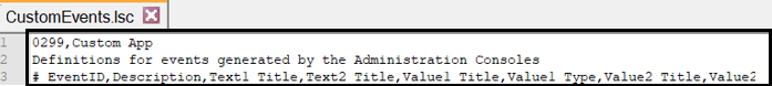 Logging event file format